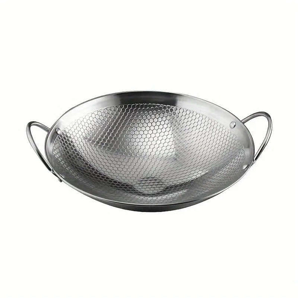 29cm Stainless Steel Honeycomb Skillet – Hybrid Non-Stick Frying Pan - Poppix