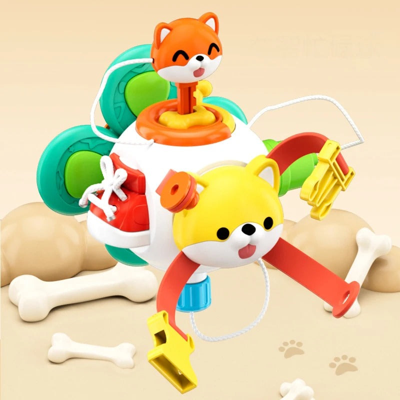 Montessori Busy Board Cube – Sensory Learning & Fine Motor Skill Toy - Poppix