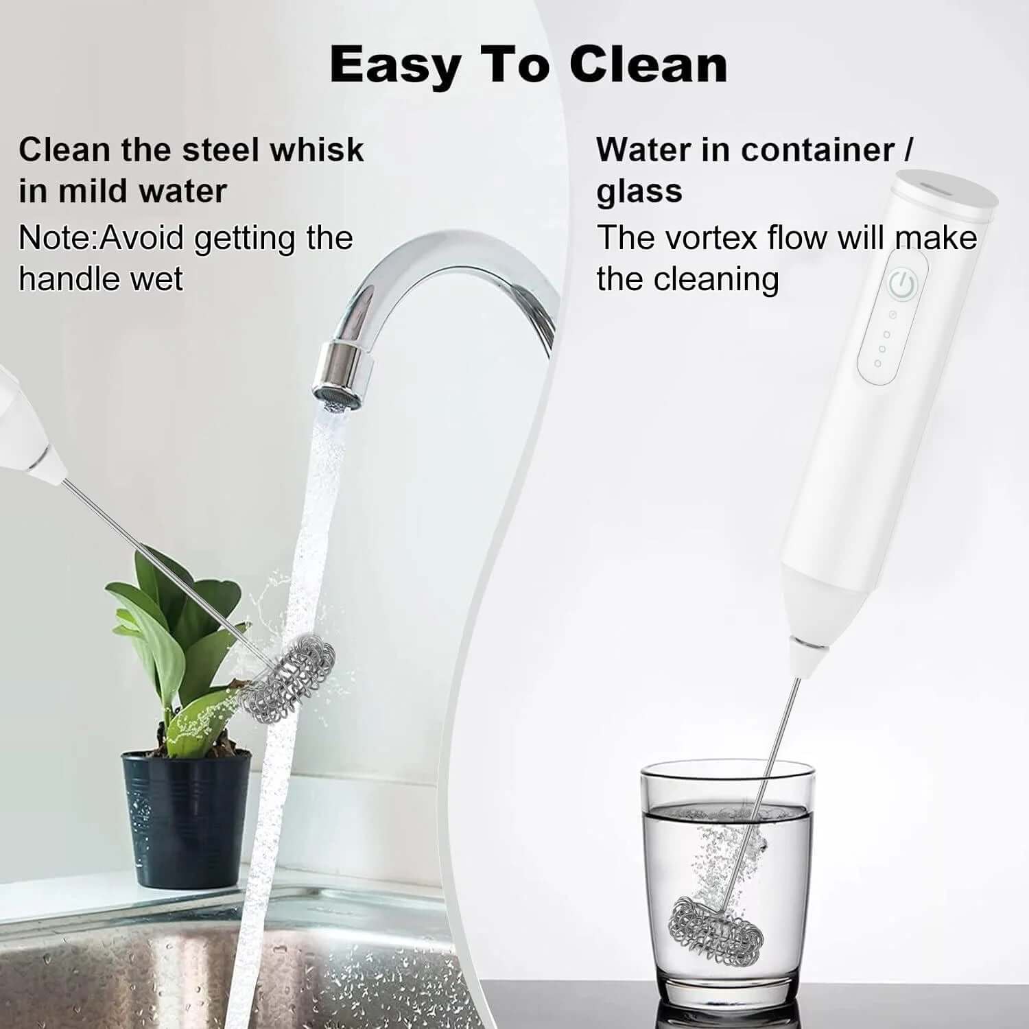 Mini USB Rechargeable Milk Frother – 3-Speed Coffee & Foam Whisk