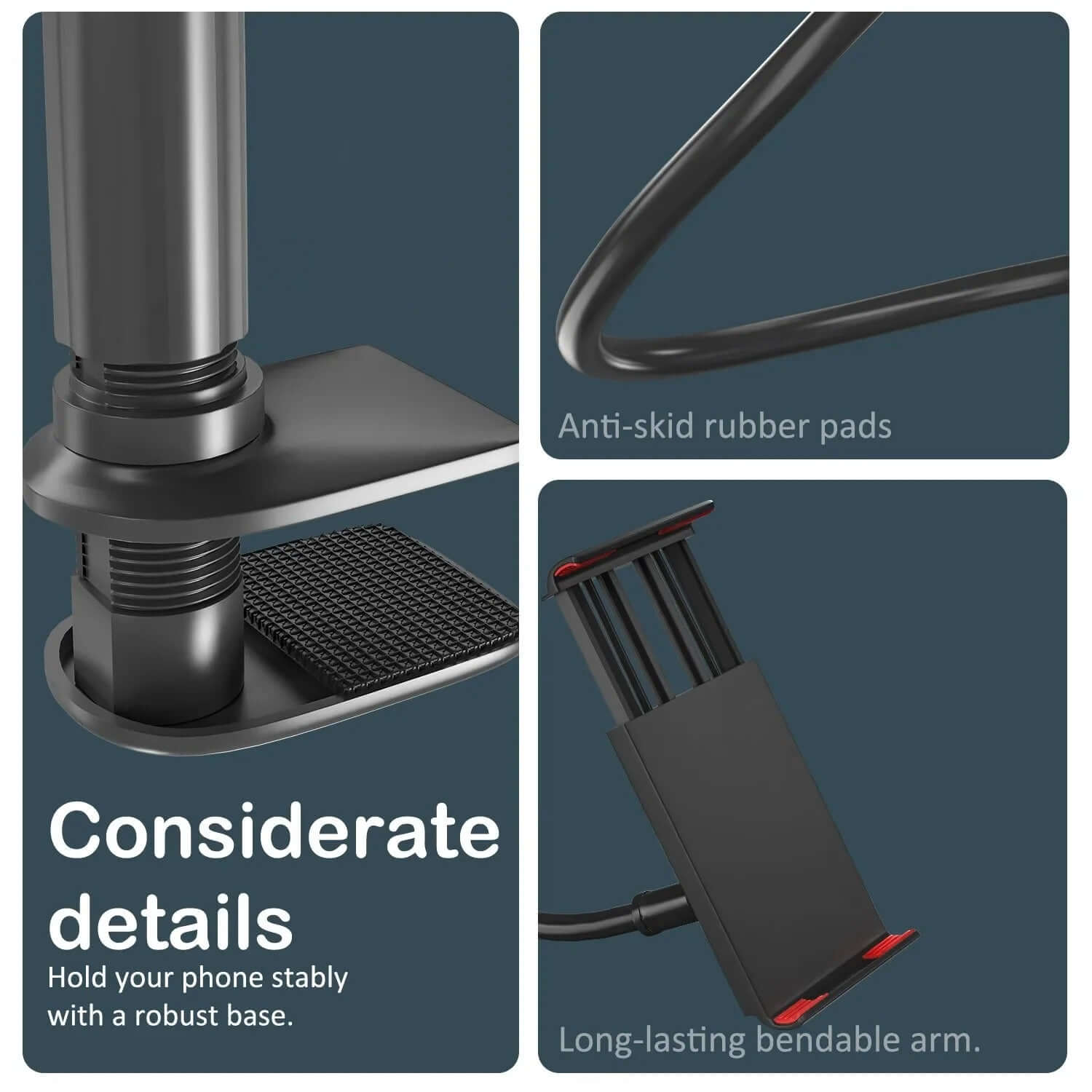 Universal Gooseneck Phone & Tablet Mount – 360° Flexible Lazy Arm Bed Stand