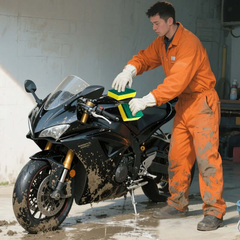 Heavy-Duty Magic Scrub Sponge – Double-Sided Grease Remover for Kitchen & Auto