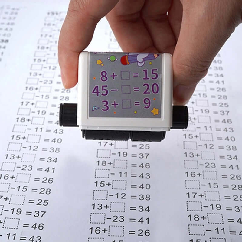 2-in-1 Digital Math Roller Stamp – Rapid Addition & Subtraction Practice