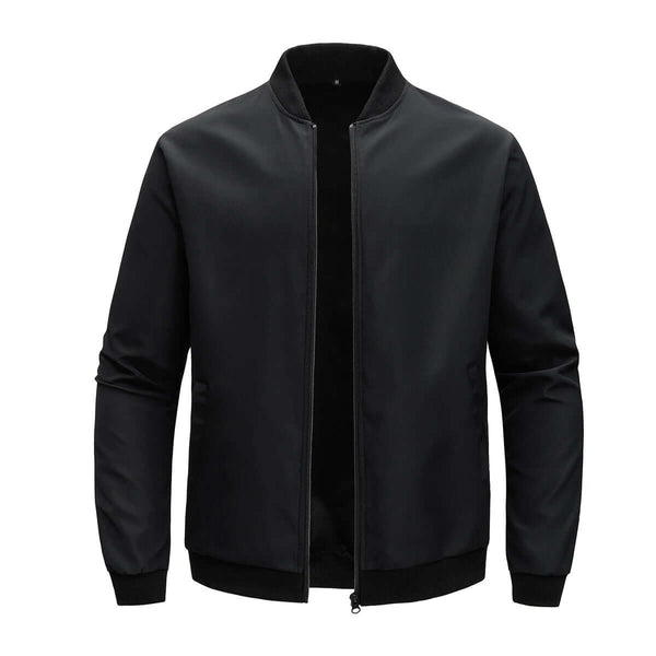 Men's Minimalist Bomber Jacket – Slim Fit Casual Business Coat - Poppix