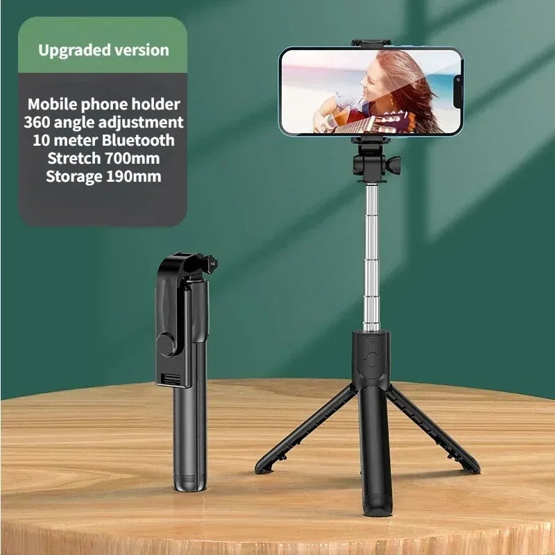 3-in-1 Selfie Stick Tripod with LED Light & Bluetooth Remote - Poppix