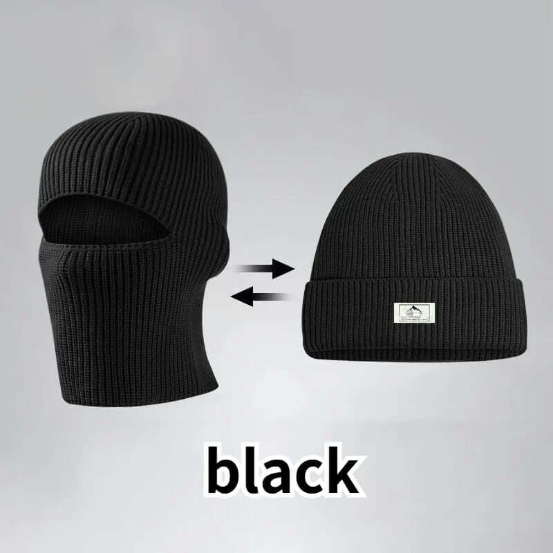 2-in-1 Thermal Balaclava Beanie – Windproof Full Face Winter Mask