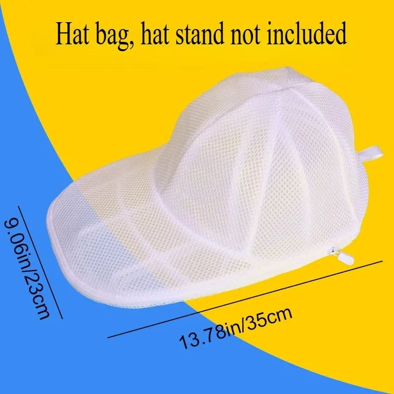 Premium Baseball Cap Washer – Hat Cleaning Cage & Mesh Bag for Washing Machine - Poppix