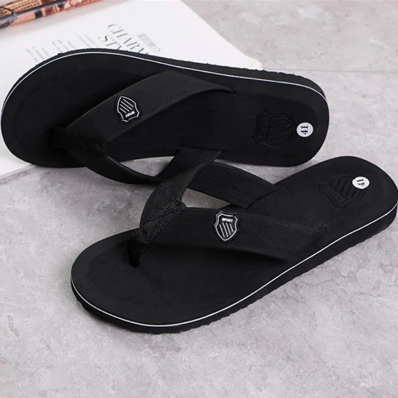 Men's Casual Non-Slip Flip Flops – Versatile Summer Beach Slides - Poppix