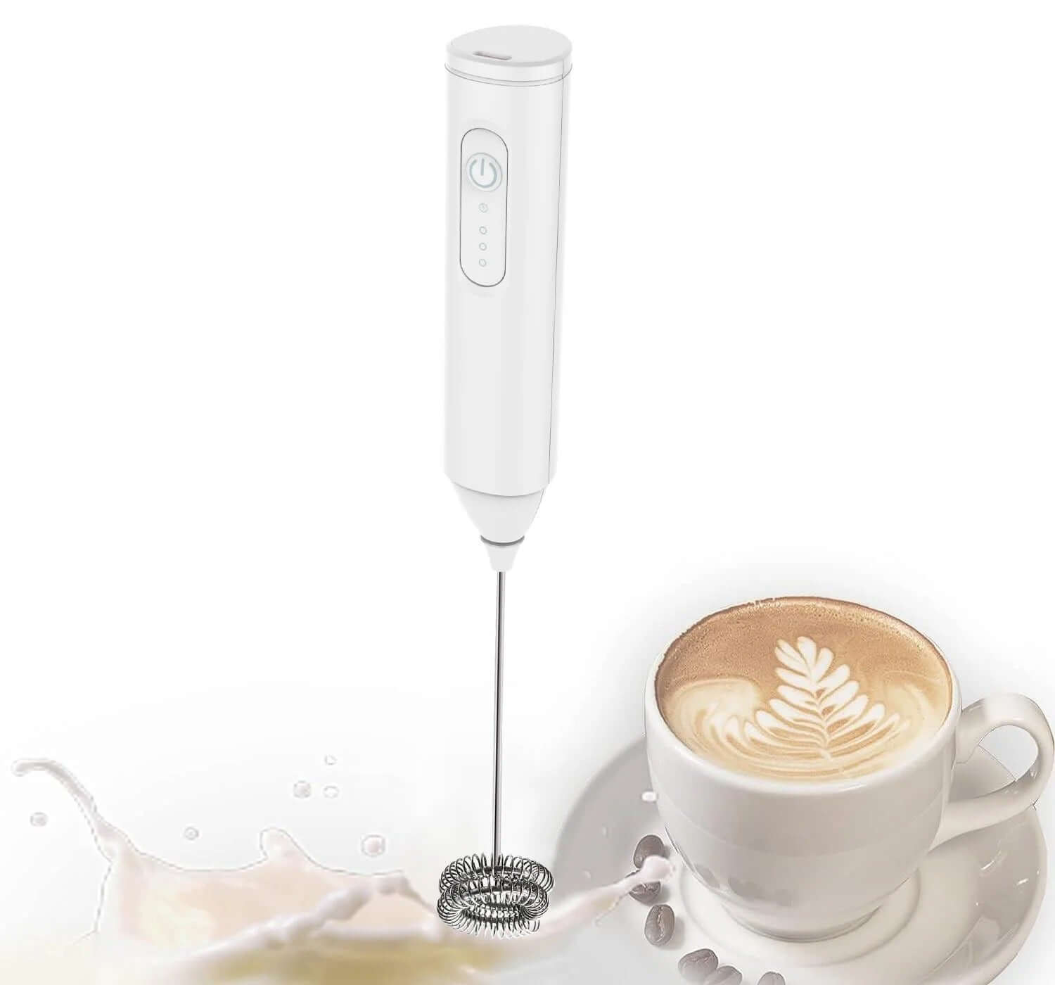 Mini USB Rechargeable Milk Frother – 3-Speed Coffee & Foam Whisk