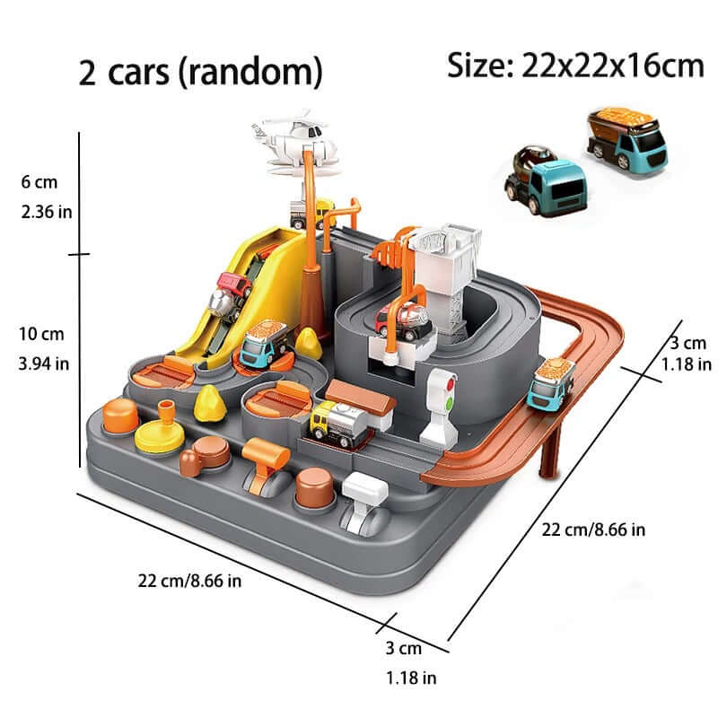 Kids City Rescue Track Adventure – Mechanical STEM Educational Toy - Poppix