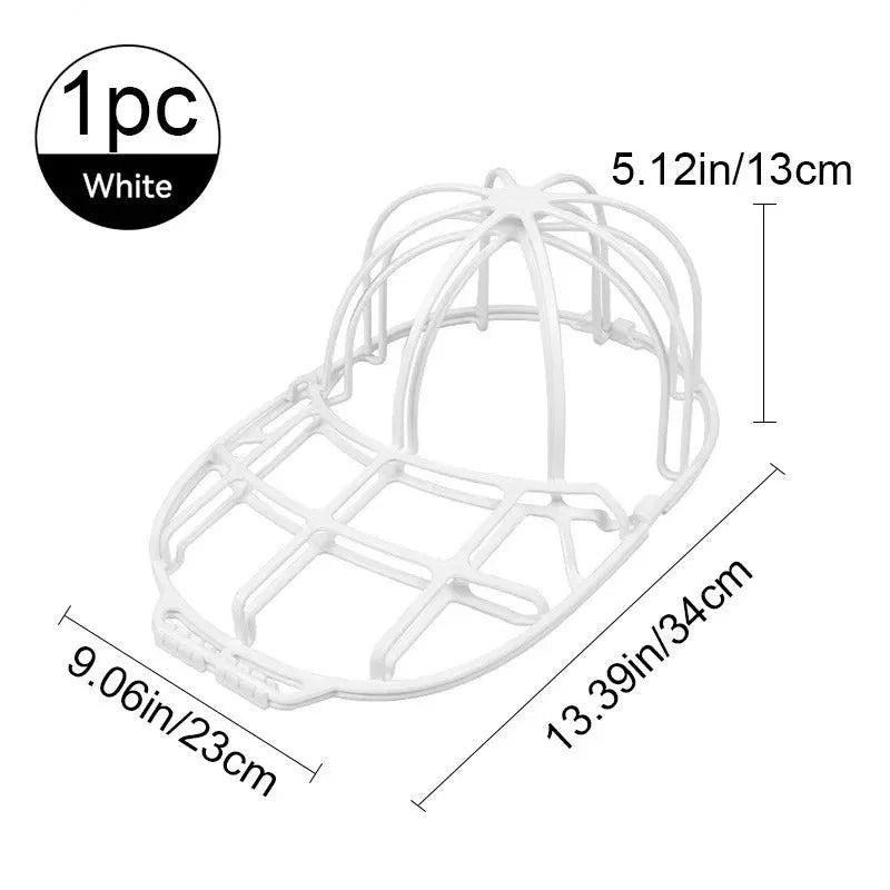 Premium Baseball Cap Washer – Hat Cleaning Cage & Mesh Bag for Washing Machine - Poppix