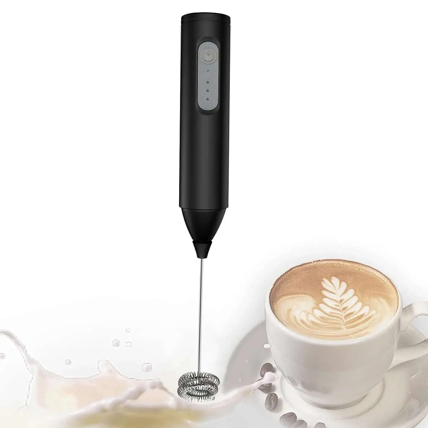 Mini USB Rechargeable Milk Frother – 3-Speed Coffee & Foam Whisk