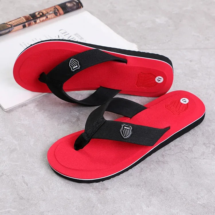 Men's Casual Non-Slip Flip Flops – Versatile Summer Beach Slides - Poppix