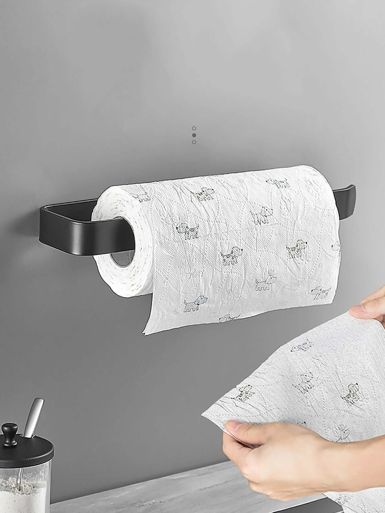 Adhesive Under-Cabinet Paper Towel Holder – No-Drill Kitchen & Bathroom Rack