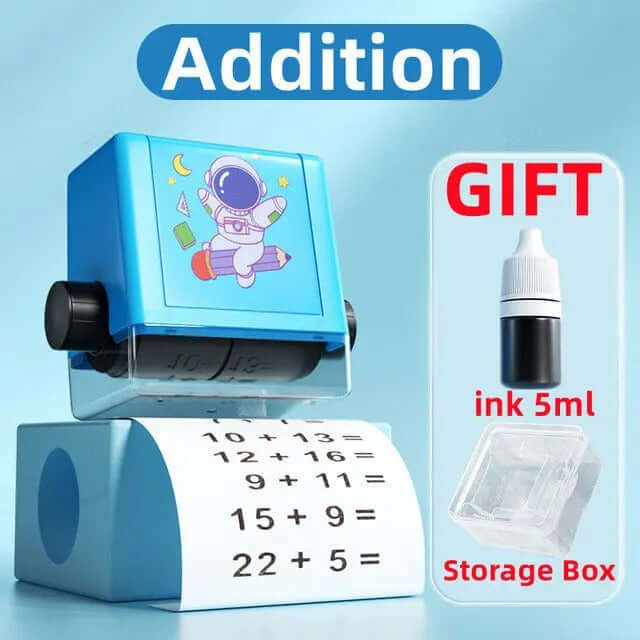 2-in-1 Digital Math Roller Stamp – Rapid Addition & Subtraction Practice