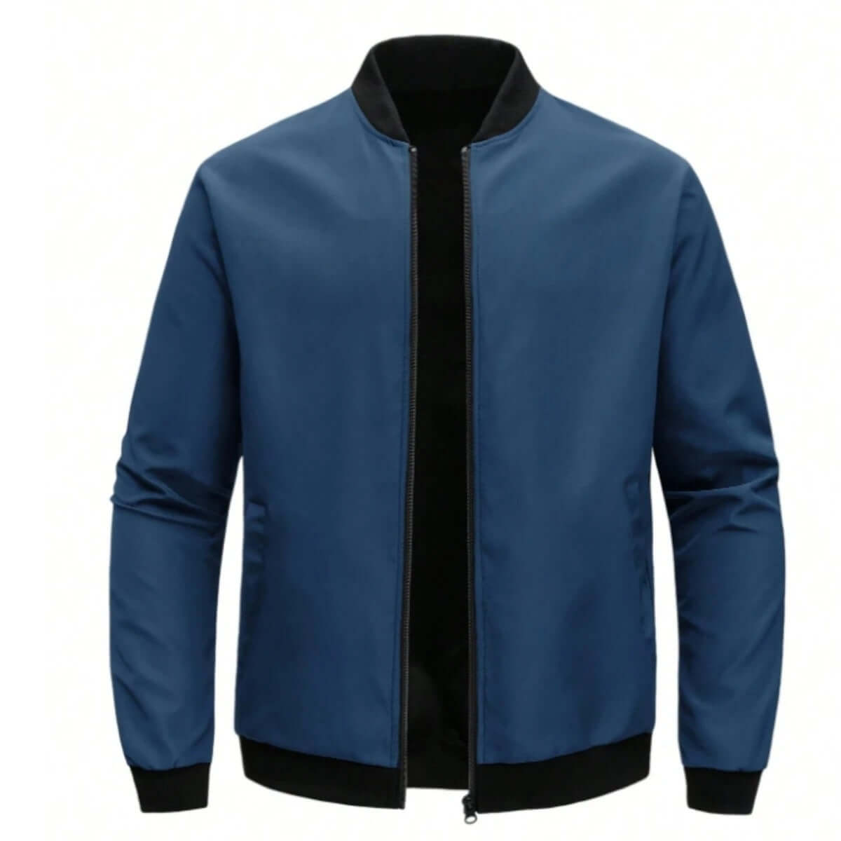 Men's Minimalist Bomber Jacket – Slim Fit Casual Business Coat - Poppix