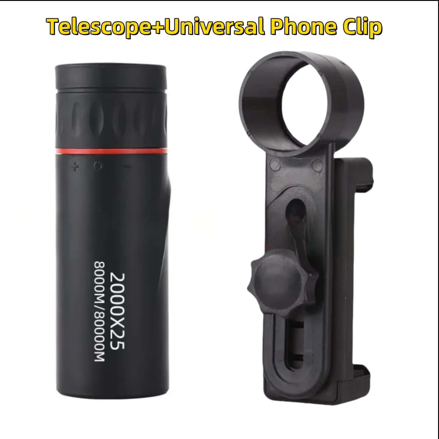 2000x25 HD Portable Monocular Telescope – Mini Smartphone Zoom Lens
